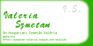 valeria szmetan business card
